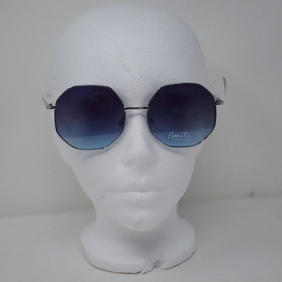 Nanette Lepore Sunglasses Silver Frame Aqua IONN0624-R - Picture 1 of 9